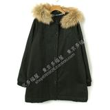 日本代购正品APC秋冬人气款狐狸毛领做旧款夹棉大衣