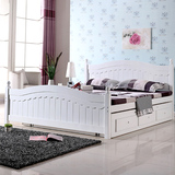 特价实木床拖拉双层床1.5双人床1.2松木床上下铺子母床拖床储物床
