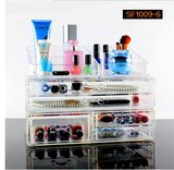 超大号化妆品收纳盒桌面透明收纳架亚克力护肤品抽屉式整理盒包邮