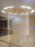 【酒店水晶装饰】空心玻璃球楼梯吊灯 52根高150~300厘米 螺旋形