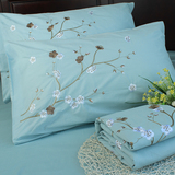 外贸绣花纯棉被套床品全棉田园风格1.5m1.8刺绣被罩床单枕套包邮