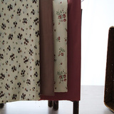 褐色菊纯棉宝宝斜纹面料纯色桌布床品窗帘碎花衬衣裙子床单布料