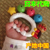 2个包邮 日本代购面包超人Pinocchio婴儿手摇铃玩具响板牙胶喇叭