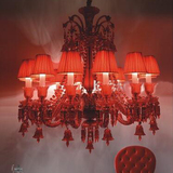 美式水晶灯卧室餐厅灯欧式水晶客厅吊灯具简约现代别墅复式楼灯饰