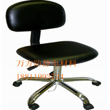 防静电椅 黑色防静电PU皮革靠背椅子管子脚无尘工作可升降实验椅