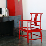 新古典太师椅中式复古榆木椅子灯挂椅仿古中国红榆木椅餐椅办公椅