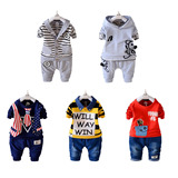 童装宝宝秋装男童套装 婴幼儿衣服0-1-2-3-4岁春季儿童长袖套装潮