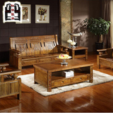 香樟木沙发现代中式实木家具雕花仿古沙发客厅全实木沙发组合沙发