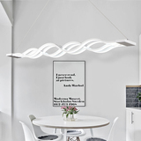 led餐厅灯具现代简约客厅吊灯个性创意大气办公室长方形吊灯具