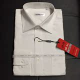 罗蒙 专柜正品男士长袖衬衫 100%纯白全棉免熨 日常工作百搭衬衣