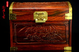 创意老挝大红酸枝珠宝箱首饰盒百宝箱红木雕家具摆件结婚嫁妆礼品