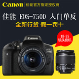 Canon/佳能 EOS 750D套机18-55 STM 入门级单反数码相机 全新行货