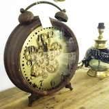 新古典台钟摆件  复古时钟表装饰  卧室/客厅/样板间/台面陈设