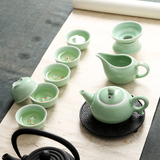 特价茶具套装 功夫茶具陶瓷盖碗茶杯茶壶整套青花瓷茶碗茶海包邮
