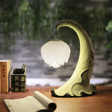 现代简约新中式台灯客厅书房卧室床头灯个性创意艺术田园荷花台灯