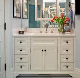 欧式浴室柜组合橡木实木大理石美式落地卫浴柜洗手台卫生间洗脸盆
