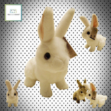 仿真小白兔子动物毛绒玩具垂耳兔公仔 情侣兔兔玩偶pp棉娃娃礼物