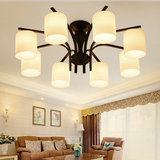 北欧宜家玻璃LED吸顶灯美式卧室灯温馨现代简约客厅灯具圆形大灯