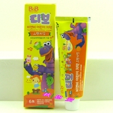 韩国B＆B保宁儿童牙膏橙子味80g专业儿童设计防蛀可吞咽牙膏