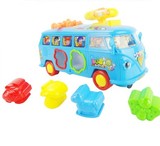 儿童玩具车套装万向车玩具电动灯光音乐耐摔宝宝益智巴士汽车早教