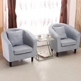 小户型单人沙发现代简约布艺沙发创意卧室休闲沙发咖啡厅宾馆沙发