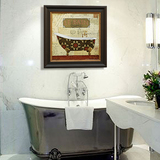 美式乡村卫浴空间装饰画 简欧简美卫生间墙壁画 现代简约家装画