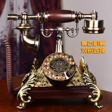 ANSEL旋转盘仿古欧式电话机复古家用田园创意有线电话机座机包邮