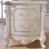 床头柜欧式法式新古典卧室白色烤漆小储物柜置物柜505660厘米