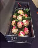鲜花速递同城厄瓜多尔进口甜心七彩玫瑰花礼盒生日母亲节预订送花