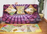 印度尼泊尔手工钉珠刺绣亮片纯手工地垫地毯挂饰家居装饰毯窄款
