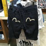 香港代购 evisu福神 1ESHTM6DS106XX男款双小M牛仔短裤 正品