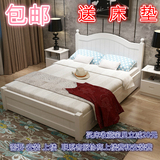 特价松木床实木床简约成人床白色双人床儿童单人床1.35.1.5.1.8米