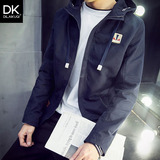 春季韩版青少年学生大码夹克男装 日系薄款潮男士修身型休闲外套