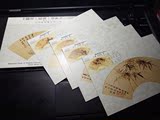 专95 扇面古画邮票—折扇 4全 原图卡 台中戳