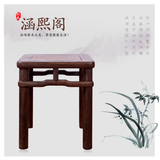 红木家具餐桌椅组合椅子鸡翅木新中式仿古实木功夫茶桌小凳子板凳