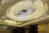 酒店宾馆大堂创意水晶灯 非标工程灯定制订做 椭圆形圆球体型吸顶
