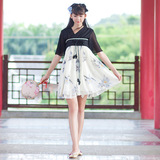 汉元素中国风改良汉服女古装襦裙齐胸对襟古装连衣裙复古夏日常