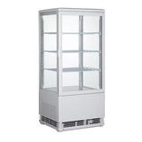 促销价78L四面透明玻璃冷藏展示柜单门立式冷藏柜台式冷柜顶灯