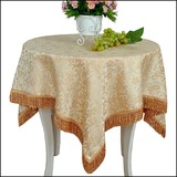 高档欧式家居棉麻餐桌圆形长方形小桌布布艺餐厅圆桌大台布可定做