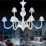 简约现代创意水晶LED蘑菇吊灯个性时尚大气KTV温馨卧室客厅吊灯具