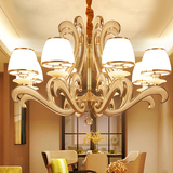豪华简欧式锌合金水晶吊灯 现代简约客厅吊灯餐厅灯卧室金色灯具