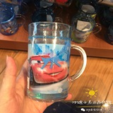 上海迪士尼旗舰店代购  汽车总动员麦昆液体塑料儿童水杯漱口杯