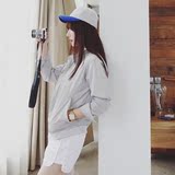 韩国代购2016春装新款宽松拉链短款棒球服外套夏季防晒服