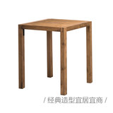 包邮sd简域2016组装原木不可伸缩组合餐桌椅户型餐台方桌实木圆桌