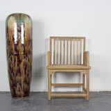 朱子老榆木圈椅免漆新中式仿明式梳子椅禅椅茶椅实木沙发椅靠背椅