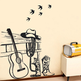 时尚吉他音乐舞蹈教室宿舍布置床头客厅卧室玄关背景墙贴纸贴画