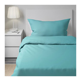 宜家代购加帕被套和2个枕套,天蓝色床上用品纯棉床单