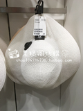 HM H&M专柜正品代购 女士度假风纯白宽檐草编帽