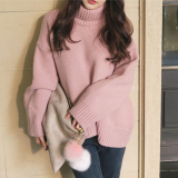 高领毛衣女2016秋冬新款韩版学生蝙蝠针织衫宽松套头毛衣女加厚潮