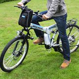 24寸山地电动自行车36V48V锂电池成人标准型折叠式双人组装单车潮